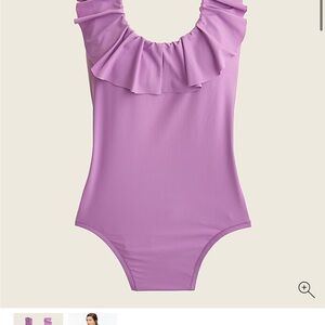 J. Crew Lavender Ruffle One Piece Swimsuit, Size 10, NWT!